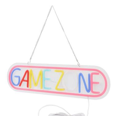 Imagem de Sinal de neon para jogos, Colorido regulável Letreiro de néon de LED para decoração de parede Alimentado por USB Letreiro luminoso para jogos para quarto, sala de jogos