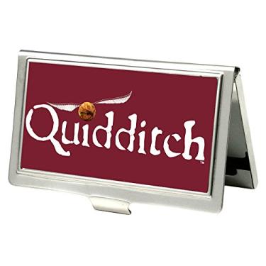 Imagem de Buckle-Down Porta-cartão de visita - QUIDDITCH Golden Snitch Ball Borgonha/Branco - Pequeno