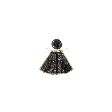 Imagem de Capa magia 3 (kit 1 capa + 1 chapeu ) 75 cm - Royal Toys, Preto