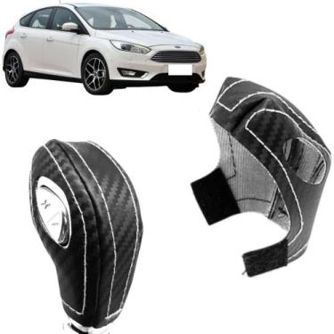 Imagem de Capa Carbon Manopla Câmbio Automático Focus 2014 À 2018 - Tunning Cour