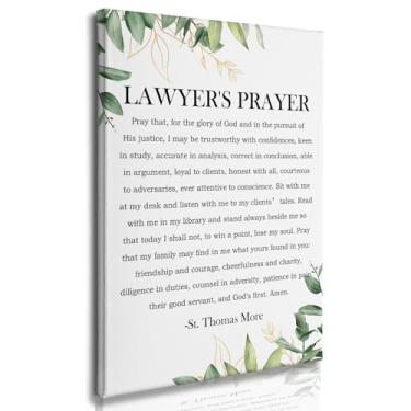 Imagem de Nitelat Arte de parede de oração do advogado, presentes de advogados para mulheres e homens, decoração de parede em tela para escritório, casa, decoração de escritório de advocacia, presentes legais