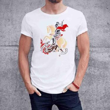 Imagem de Camiseta São Jorge Colorido - Umbanda Candomblé - Unissex - Lojas Áure