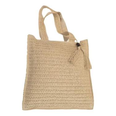 Imagem de Bolsa Feminina De Palha Sintética Sofisticada Elegante Verão - Alwy