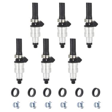 Imagem de Vphix 6 peças de injetores de combustível compatíveis com Alfa Romeo 1981-1986 GTV-6, 1987-1989 Milano & Nissan 1984 Maxima e Datsun 1975-1983 280Z, 280ZX, 810 e Jaguar 198-1983 XJS, 3. 0L 5.3 L,
