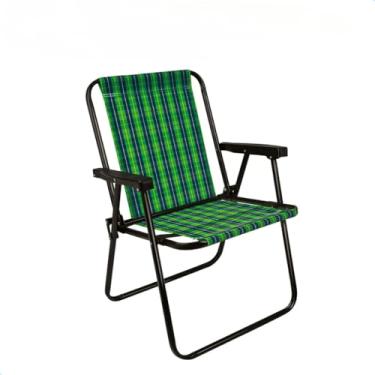 Imagem de Cadeira De Praia De AçO DobráVel Jardim Piscina Acampamento PortáTil(Verde)