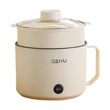 Imagem de SiaBiced Pote elétrico Power Ajustável Ramen Froa da frigideira elétrica para ovos fervendo bife, Azul