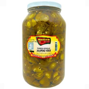 Imagem de Pimenta Jalapeno Verde em Rodelas Conserva 1,7kg Nativa