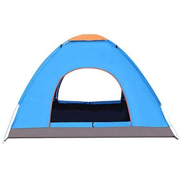 Imagem de Tenda pop-up instantânea para família barraca de acampamento para 4 a 5 pessoas barraca portátil à prova d'água à prova de vento para mochila com porta dupla