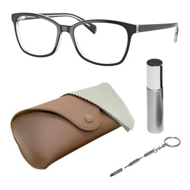 Imagem de Ray-Ban RB5362 Conjunto de óculos em forma de borboleta com kit de óculos - Óculos com ajuste de ponte alta - Armação feminina de designer com lentes transparentes, Preto na armação transparente |