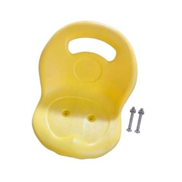 Imagem de UGPLM Crianças triciclo de triciclo de assento sela de encosto, tricicos de triciclos de assento sela confortável Absorção de choques Substituição leve, Amarelo