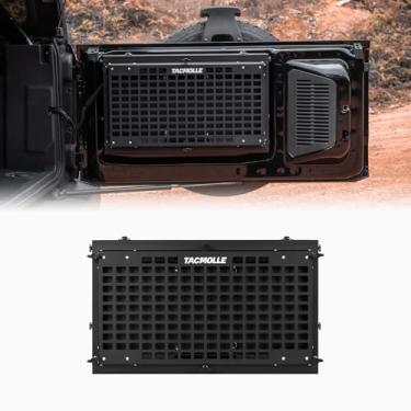 Imagem de TACMOLLE Caixa de armazenamento para porta traseira – Painel MOLLE de armazenamento modular tático para acessórios MOLLE, caixa de ferramentas traseira, mesa de porta traseira serve para Ford Bronco
