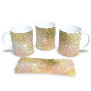Imagem de Caneca Estampada Escamas de Sereia – Para Sonhadoras e Fãs do Mar (Mod.16)