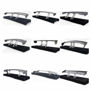 Imagem de 1/10 Scale RC Car Plastic Carbon Fiber Pattern Rear Wing Spolier Drift On Road(HY00451)