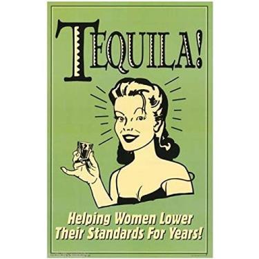Imagem de Tequila! Impressão de arte em pôster verde 22,5 x 34,5