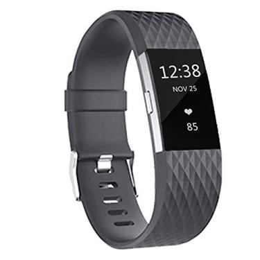 Imagem de Pulseiras de substituição para Fitbit Charge 2, pulseiras clássicas de silicone ajustáveis para Fitbit Charge 2, mulheres e homens