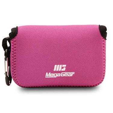 Imagem de MegaGear Bolsa para câmera de neoprene ultra leve com mosquetão para Panasonic Lumix DC-ZS80, DC-ZS70, DMC-ZS100, DC-TZ95, DC-TZ90, DMC-TZ100 (rosa choque)