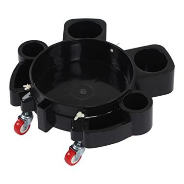 Imagem de Bucket Dolly Com Rodas, Enrolando o Balde de Lavagem de Detalhes Com 5 Rodízios Giratórios de Serviço Pesado, Rolamento Multifuncional Dolly para Detalhes de Detalhamento de