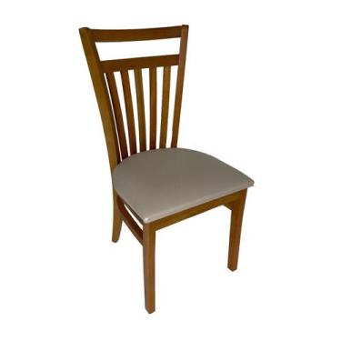 Imagem de Cadeira de Jantar em Madeira Maciça Estofada Larissa - ALF MÓVEIS