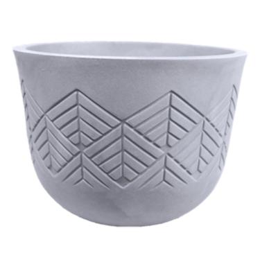 Imagem de Vaso Redondo 52 Tribo Japi Cimento Queimado