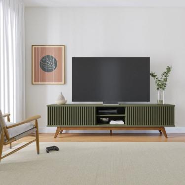 Imagem de Rack Bancada Para Tv Até 75 Polegadas Fortaleza 4 Portas Yescasa Hortelã