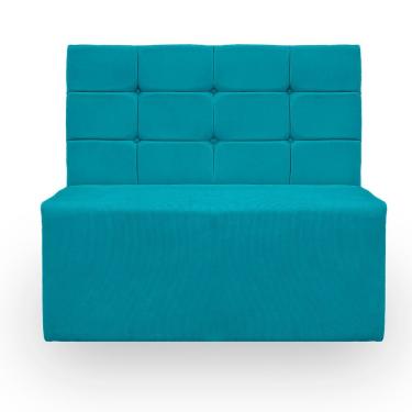 Imagem de Canto Alemão Confortável Para Apartamento Cozinha E Restaurantes Suede Cor Azul Claro