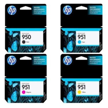 Imagem de Cartucho Hp 950 Kit 4 Cores 8100 8600 276dw 251dw Original