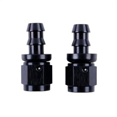 Imagem de ZAP Performance 4AN fêmea para mangueira de farpa de 1/10.2 cm preto Push-on/Lock Kits de refrigerador de combustível, encaixe para linha de óleo combustível de borracha (2 peças)