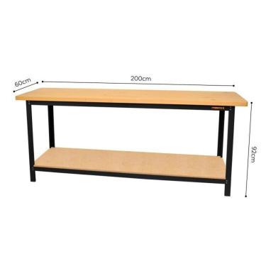 Imagem de Conjunto Bancada Para Ferramentas 200cm Carro De Ferramentas Profissional 7 Gavetas Presto Laranja