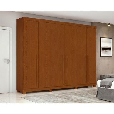 Imagem de Guarda Roupa Casal Ambiente Bertha 6 Portas Frassino Com Pés - Lopas