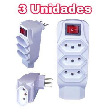 Imagem de 3 Dispositivos Tomada C/Proteção Surtos Elétricos De Energia - Kapbom