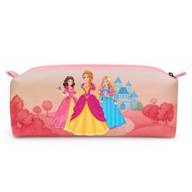 Imagem de Estojo Escolar Infantil Porta Lapis Feminino Grande Reforçado Criança 