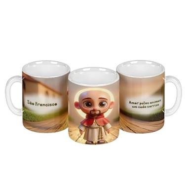 Imagem de Caneca branca católica divina animação (14945)