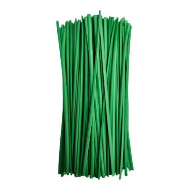 Imagem de 1kg De Fecho Lacre Arame Araminho Amarrilho 10cm Colorido - AAZ, Verde