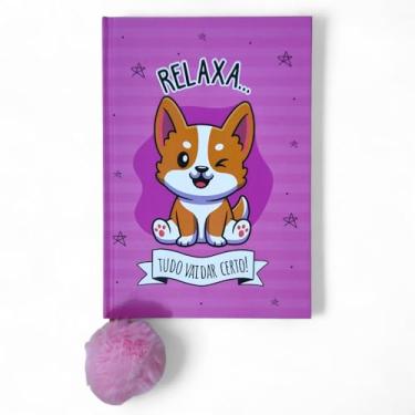 Imagem de Caderno de Anotações Caderneta Com Marcador Pompom Bichinhos Frases Capa Dura 80 Folhas 20 x 14 cm (ROSA CACHORRINHO)