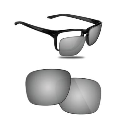 Imagem de Fiskr Lentes polarizadas de substituição compatíveis com óculos de sol Oakley Sylas OO9448 57 mm, resistente a impactos e ajuste perfeito - prata metálica