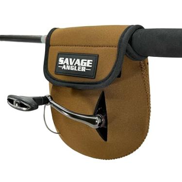 Imagem de Savage Angler Capa de molinete giratório de neoprene, serve para séries 1000-4000, marrom