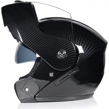 Imagem de Capacete Modular Para Motocicleta Flip Up Capacete De Moto De Corrida Com Viseira Solar Dupla Para Mulheres E Homem Capacetes De Moto De Rosto Aberto, CC16, L-(head circumference/59-60cm)