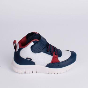 Imagem de Tênis Infantil Kidy Ultra Flex Cano Médio Branco Marinho