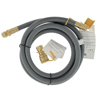 Imagem de ORIGPARTS Mangueira De Gás Natural 10 Pés E 1/2" Diâmetro Interno Com Conexão Rápida, Linha Para Grelha, Forno Pizza, Aquecedor Muito Mais, Aparelho Baixa Pressão - Certificado Csa