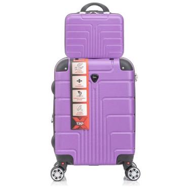 Imagem de Kit Mala De Viagem Bordo 10kg ANAC Frasqueira Média Tripx, Lilás2
