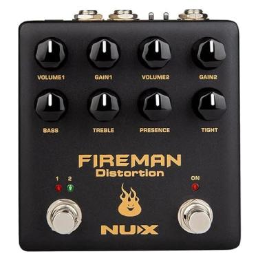 Imagem de NUX Pedal Distorção Fireman NDS-5 | para Guitarra, Dois Canais Independentes, Equalização Completa, True/Buffer Bypass, Operação 9V/18V, Carcaça de Metal Compacta