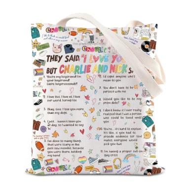 Imagem de FOTAP Bolsa de ombro CharlieAndNick Inspire Orgulho Gay Presente LGBTQ Mês do Orgulho Filme Oi Folhas Presente (MY Hand T)