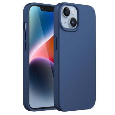 Imagem de JETech Capa de Silicone para iPhone 14 6,1 Polegadas, Case Protetora para Corpo Inteiro com Toque Suave e Sedoso, Capinha à Prova de Choque com Forro de Microfibra (Azul Cobalto)