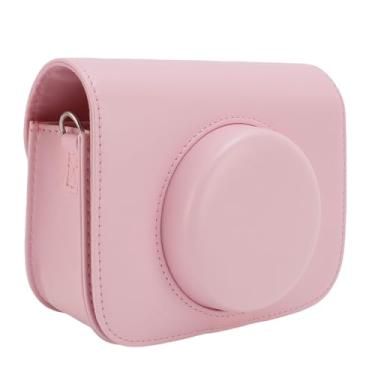 Imagem de Dpofirs Bolsa de Câmera Popoto, Caixa de Proteção de Couro PU Feita à Mão, Estojo de Câmera Pequena à Prova D'água Protetora Com Alça de Ombro, Design Retro de Design Vintage Resistente (Rosa)