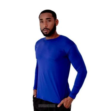 Imagem de Camisa térmica masculina multicores disponiveis - sem marca, Azul roya