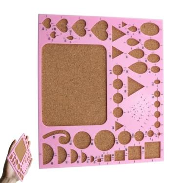 Imagem de JLEivvi 1 kit de quilling de papel rosa DIY conjunto de ferramentas de quilling de papel rosa faça você mesmo artesanato modelos de crimpador para iniciantes e adultos