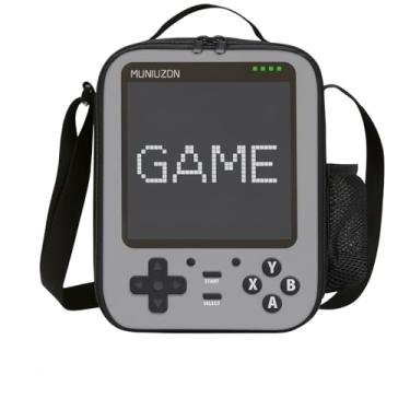 Imagem de Meiwaote Lancheira isolada para meninos e meninas, lancheiras de jogos para escola, trabalho, escritório, viagem, piquenique, caminhadas, praia, bolsa térmica à prova d'água com alça de ombro