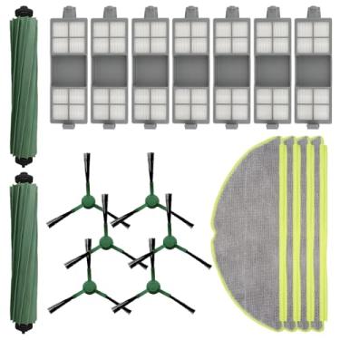 Imagem de (Pacote com 19) 205 peças de substituição para aspirador de pó compatíveis com aspirador de pó iRobot 205 DustCompactor, 2 escovas de rolo, 4 esfregões, 6 escovas laterais, 7 filtros HEPA