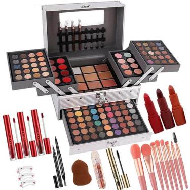 Imagem de Conjunto de maquiagem UNIFULL 132 cores All-In-One com bolsa de maquia