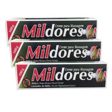 Imagem de KIT 03 UNIDADES - Creme para Massagem Pomada (MIL DORES) - Frasco 100g